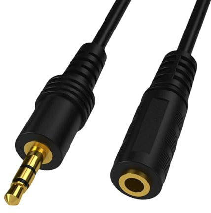 Zibeem Cavo Audio da 3,5 mm - Prolunga per Cuffie Maschio a Femmina, Aux Stereo Hi-Fi da 4,92 Piedi per Smartphone