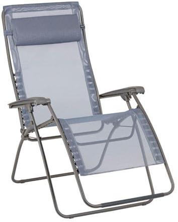 Lafuma MOBILIER - Relaxsessel Zero Gravity RSXA Clip XL - Klappbarer Liegestuhl für Terrasse und Garten - Strapazierfähiges Batyline®-Gewebe - Mehrpositionenliege XL, Komfortabel, France - Blau Ocean
