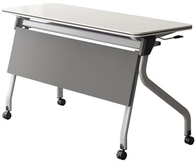 Konferenztisch Klappbar Auf Rollen, Klappbarer Besprechungstisch, Klappschreibtisch Mit Rollen, Klappbarer Schulungstisch Moderner, Besprechungs-Seminartisch Für Büro Zuhause Trainingsräume(140*50*75c