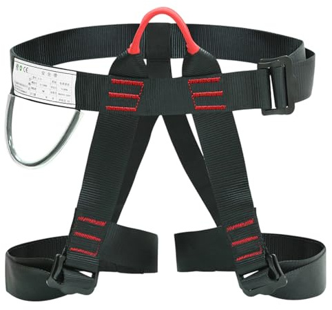 Sicherheitsgurt – Kletterausrüstung, Rettungsgurt, verstellbares Unisexgeschirr für Outdoor-Abseilen, Mehrzweck-Stützgurt für Klettern, Feuerwehr und industrielles Seilzugangstraining