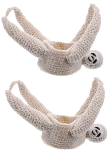 UPKOCH 2pcs Crochet Plant Hanger Sloth Planter Hanging Air Plant Holder Wall Decor