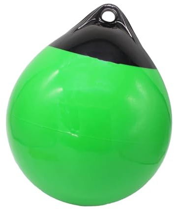 rockible Boya de para Bote Inflable de PVC, Accesorio Multifuncional para Veleros Y Barcos de Esquí con Orificio para, Boya de Anclaje de 30 X 35, Verde