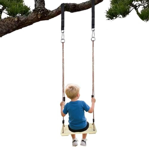 Zestivra Wooden Swing | Hanging Wooden Swing for Sensory Playground Garden Patio Playground