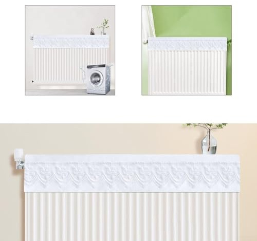 Chic Lace - Cubierta antipolvo para radiadores, protección estética para el sistema de calefacción de tu hogar (160 cm)