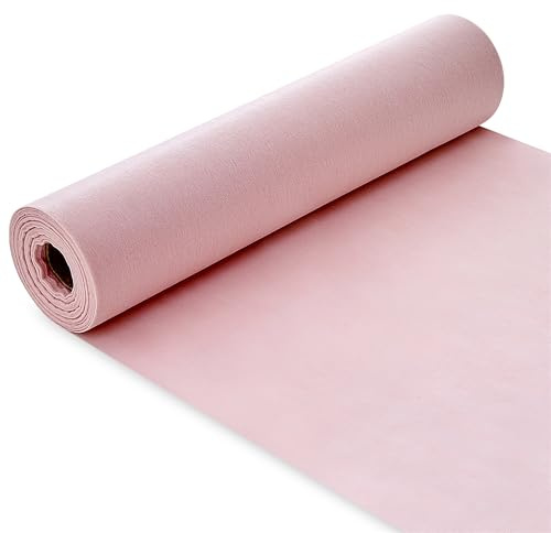 GUJOXILA Tischläufer Vlies Rosa Tischband Rolle Dekoratives Frühling | Tischläufer 30 cm x 25 m Kommunion Deko Tischdeko für Geburtstagsdeko Hochzeit Party Dekoration Festliche