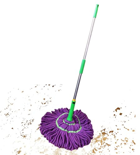 Balai Twist, Serpillère Rotative Facile À Essorer, Balai Serpillère Essoreur Rotatif Absorbante Outils De Nettoyage pour Parquet Carrelage Marbre Béton Maison Cuisine Salle De