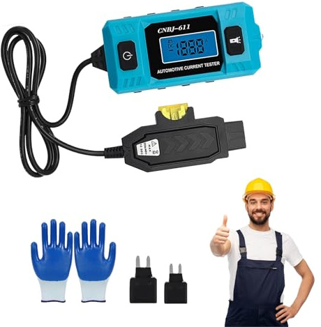 Automotive Circuit Fault Probe Tester, Portable High-Precision Current Tester, 20A 48W Wire Tracer with Front Light & Blue Backlit LED Screen for Various Vehicles (1*Set)