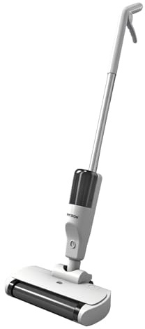 ikeborm Wischsauger Kabellos mit Akku, Elektrisch Nass Trockensauger mit Wischfunktion, USB Aufladbar, Bodenwischer für Hartböden Laminat Marmor und Fliesen