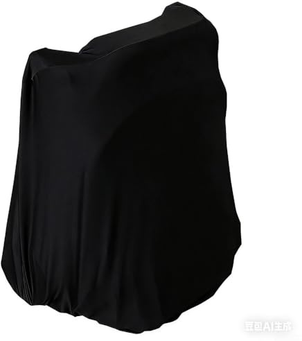 Morbida copertura antipolvere elastica per passeggini per bambini, con coulisse regolabile, adatta per campeggio all'aperto, scudo in tessuto lavabile, colore nero (55 x 30 x 65 cm)