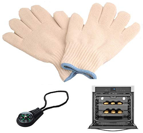 HK Online High Heat Protection OVEN GLOVES -Cooking Gloves, Pot Holder, Keep Skin Cool, Kitchen, Restaurant, Cafe, Cooking, Baking & BBQ Gloves