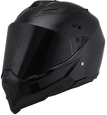 Woljay Casques motocross Casque sport moto sport double sport Saleté Bicyclette VTT (XXL, Noir)
