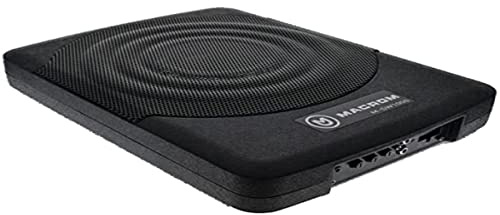 MACROM M-SW1000 - Subwoofer Compatto da 10 Amplificato da 10 Pollici in Cassa Chiusa da 200W Sottosedile