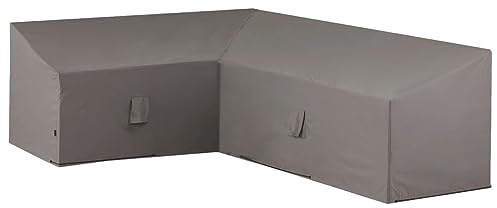 Madison Gartenmöbel Abdeckung Schutzhülle Abdeckplane Abdeckhaube Schutzplane Garten Lounge 270x210x90 cm Links L-Form Grau Wasserdicht Atmungsaktiv
