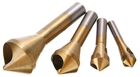 Oberflächenfräsenschneider. 4 Stück/Satz von HSS Titan-beschichteten Gegenbörger-Entgrat-Bohrer, Metall-Kunststoff-Holz-Loch-Sägemesser Modern-elektrischer Bohrer