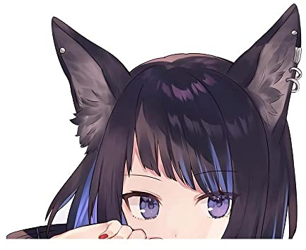 Anime Fox Girl Wasserdichter Vinyl-Sticker – 12 cm DIY Stoßstangen-Aufkleber, UV-geschützt, für Fenster, Laptop, Gitarre, Wasserflasche, Premium Qualität