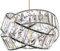Giggi Modern Chrome Light Shade with Clear Acrylic Crystals 19cm x 29cm, Lampshades for Ceiling Lights, Interwoven Rings Pendant Light Shade, Lamp Shades for Bedroom, Living Room, Kitchen, Hallway