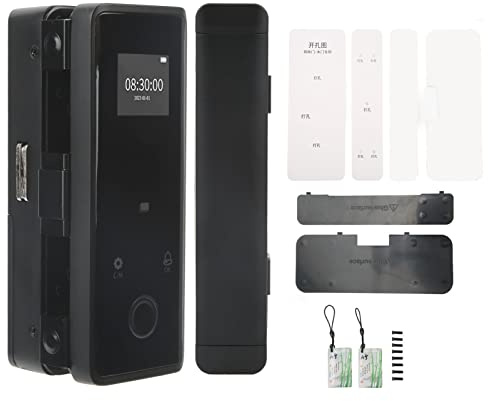 EVTSCAN Digital Glass Lock, Smart Digital Glass Door Lock Fingerprint Password Keyless Entry Door Lock for Office