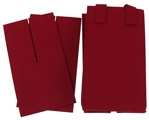 COLLBATH Felt Wine Bottle Carrier Tote Bag for 4 Bottles Divider Portable Red Wine Storage Handbag for Travel Picnic Bbq