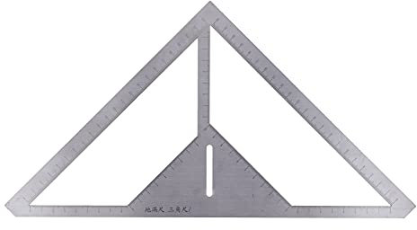 Bodenabflusslineal Multifunktional Edelstahl Dreikant Lineal Fliesen Layout Winkelmessung Dreieckig Messlatte Messwerkzeug