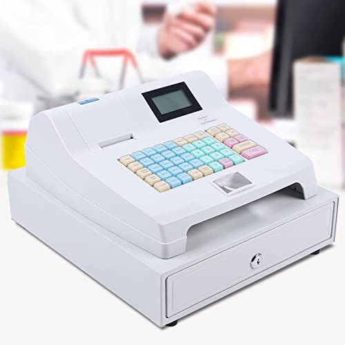 ExoticaBlend Gewerbliche Registrierkasse für Kleine Unternehmen, Elektronische Registrierkasse 48 Schlüsselkasse für kleine Unternehmen, Einzelhändler, Supermärkte