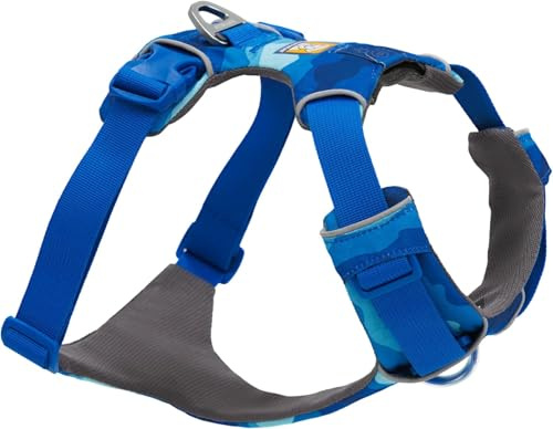 Ruffwear Front Range Hundegeschirr, reflektierendes Y-Geschirr, verstellbares, bequem gepolstertes Alltagsgeschirr für Spaziergänge und Hunderennen, 2 Leinenbefestigungen, Coastal Mountains XXS