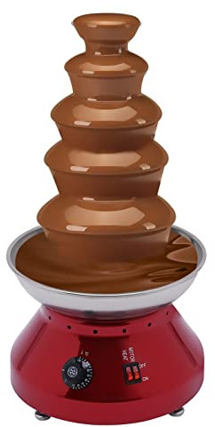 JAYEUW Edelstahl Schokoladenbrunnen 230W 30-110 ℃ 5 Tier kommerzielle Schokobrunnen 7 lb große Kapazität für Nacho Käse Liköre Party Hochzeit