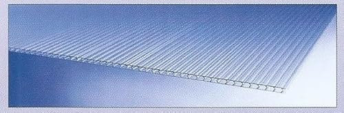 Polycarbonat Hohlkammerplatten - Doppelstegplatten 4 mm - Zuschnitte für Gewächshäuser - Länge: 1250 mm - Breite 620 mm (4)
