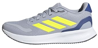 Adidas Unisex - Bambini RUNFALCON 5 Shoes Junior, Halo Silver/Lucid Lemon/Team Royal Blue, 39 1/3 EU