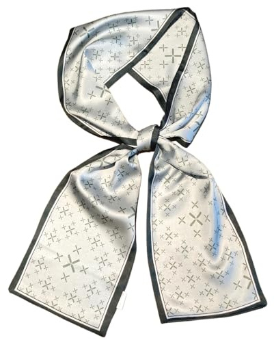 GIMIRO Écharpe en satin double couche 150 x 16 cm Cravate Fleurs Ceinture de taille pour blazer, manteau, robe, 22# vert foncé/vert pâle X, 150cm x 16cm