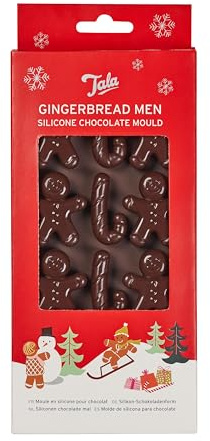 Tala Stampi in silicone per cioccolatini, 24 cioccolatini, design omino pan di zenzero, antiaderente, ideale per regali fatti in casa