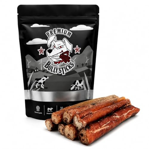 Pizzle Sticks for All Dogs, Beef Bully Chews Treat, Pack of 6