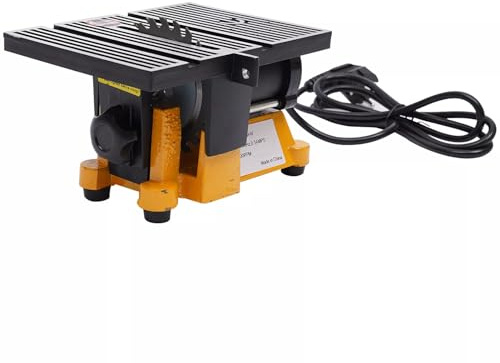 Table Saw Portable Mini Bench Saw Small Cutting Machine 4500RPM DIY Wood Glass Metal Cutter with 3 Blade