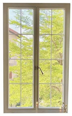 HJLKDYM Französisch Eisen Metall Fenster, Bauernhaus Holz Fenster Scheibe, Aluminium Spülen Berg Dienstleistungen Fenster Glas Für Zuhause Wohnzimmer(White-A,60x80cm)