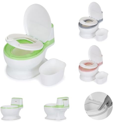 Chipolino Töpfchen Lux mit Musik Toilettenpapierfach Behälter abnehmbar bis 20kg, Farbe:grün
