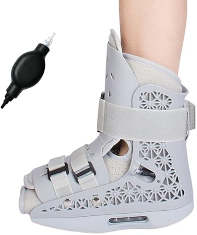 Mathgetin Air Cam Walking Fracture Boot, Medical Short Orthopaedic boot for Broken Foot Sprained Ankle, Inflatable Walker Brace for Post-Op Support (L)