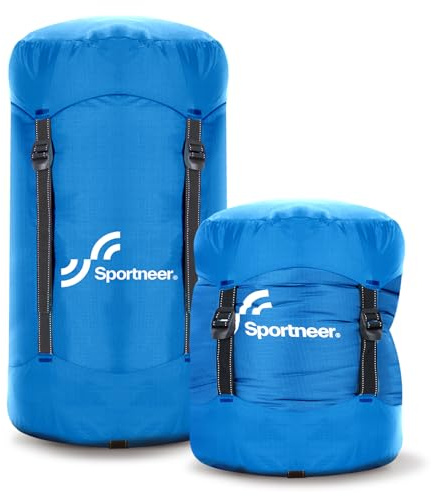 Kompressionssack, Sportneer Leichte Wasserabweisend Schlafsack Packsack für Kleidung, Reisen, Camping, Outdoor Drinnen
