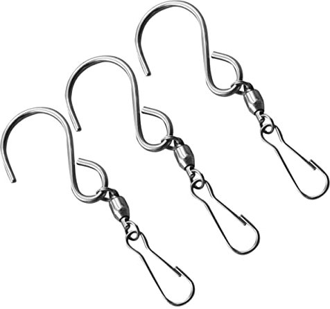 Yardwe 8stücke Edelstahlhaken Mit Drehbarem Clip S-haken Zum Aufhängen Drehbare Aufhängehaken Für Windspiele Ornamente Und Andere Anwendungen