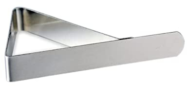 Cabilock Tischdeckenklammern 4 Stück aus 430 Edelstahl, Verstellbar, Silber | Dreiecksform, 4, 5cm Große Öffnung, Windfest und Leicht zu Nutzen, Passend für Dicke Platten bei Buffets