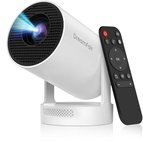 Messa a fuoco elettrica: mini proiettore, supporta 4K 1080P, 210 ANSI proiettore portatile con WiFi e Bluetooth, correzione trapezoidale automatica, compatibile con smartphone, TV Stick, laptop