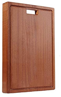 Tabla de cortar de madera maciza, grande, reversible, para carne, queso y pasta, tabla de cuchillos de cocina duradera, ideal para cocinar en casa y preparar comidas