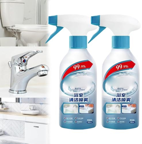 Badreiniger Sprühschaum, 2025 Upgrade Badezimmer Entkalker Schaumreiniger Spray, Mehrzweck-Schaumreiniger (2)