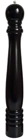Molinillo de Pimienta Molinillo de pimienta grande, enorme, roble 20 pulgadas, 51cm alto, molino sal y madera gigante for Chef, núcleo acero inoxidable Manual(Black)