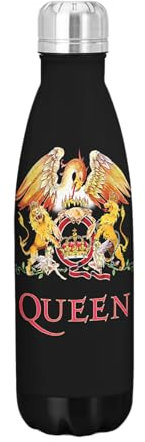 Queen Classic Crest Bouteille isotherme unisexe standard en acier inoxydable 0,5 l Band-Merch Band-Merch, bands, musique