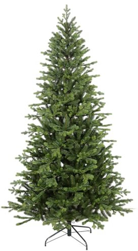 Giulia Grillo Albero di Natale Slim 210cm – 2670 Rami – Real Touch PE/PVC – Albero Slim Realistico, Folto e Facile da Montare – Forma Salvaspazio, Luxury Design, Verde