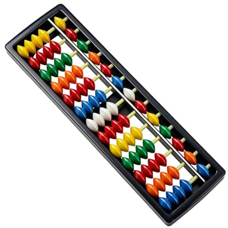 XLKJ Chinois Calculatrice, 13 Chiffres avec Perles Colorées, Boulier Chinois Vintage, pour Enfants