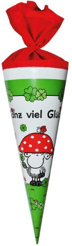 Schultüte - Schaf Sheepworld 35 cm - mit Filzabschluß - mit/ohne Kunststoff Spitze - Zuckertüte - Ganz viel Glück Tiere Schafe - Glücksbringer Alles Gut..