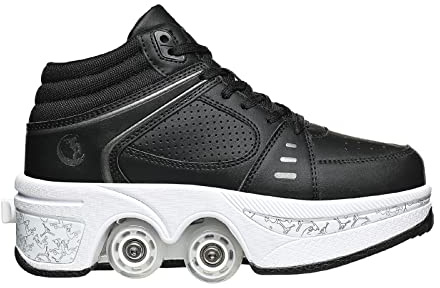 Rullskridskor, skor med hjul, skateboardskor, inline-skridskor, justerbara damskor med hjul för flickor
