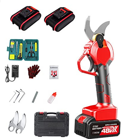Forbici elettriche per potatura, cesoie a batteria, potatore per potatura 30 mm diametro di taglio da 1,2 pollici con motore brushless, tagliarami a batteria per cespugli, ramo di albero, arto