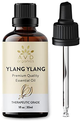 AVD ORGANICS ylang ylang öl | rein und natürlich ylang ylang ätherisches öl | Verwendung in Aromatherapie-Diffusoren zur Stimmungsaufhellung | 1 fl. Unze