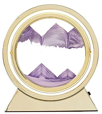 IGTOPS Sandbilder zum Drehen, 10 Sandbild mit Nachtlicht, Bewegliches Sandkunstbild, 360°drehbar 3D Fließende Sandkunst Bewegende Sandkunst, Sandbilder Rund, Dynamisches Sandmalerei, Sandscape